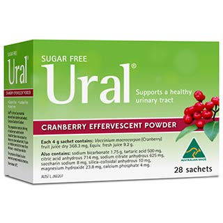Ural Cranberry Effervescent Toz 4G * 28 Sachets Urinary alkalinizer Cystitis Relief Relief