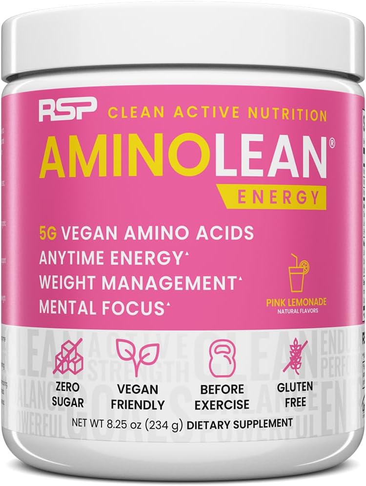 RSP NUTRITIONEnergyLean Pre Workout Toz, Platinum Energy & Kilo Management with Vegan BCAA replicas, Natural Caffeine, Preworkout Boost for Men & Women, 30 Serv, Pink Lemonade...
