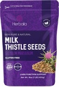 Herbaila Milk Thistle Seeds, 1 lb. Silymarin Milk Thistle Tea, Bulk Milk Thistle Herb Whole Seeds, Pure Milk Thistle Bulk, Whole Milk Thistle Seeds, All Natural, Gluten Free, Non-GMO. 1 Pound.