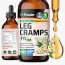 BIO KRAUTER Leg Cramps Tincture with Quinine - Ginger & Chamomile Liquid Extracts for Leg Cramps - Natural Alkol & Sugar Free Formula - Vegan Drops 4 Fl.Oz.