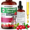 MaxBuddy Φυσική UTI υποστήριξη θεραπείας - Cranberry ούρα Φυλλαδική φροντίδα λοίμωξης & βοήθεια πρόληψης για γάτες και σκύλους – Kidney & Bladder Wellness συμπλήρωμα σταγόνες - Υποστήριξη για ροή ούρων