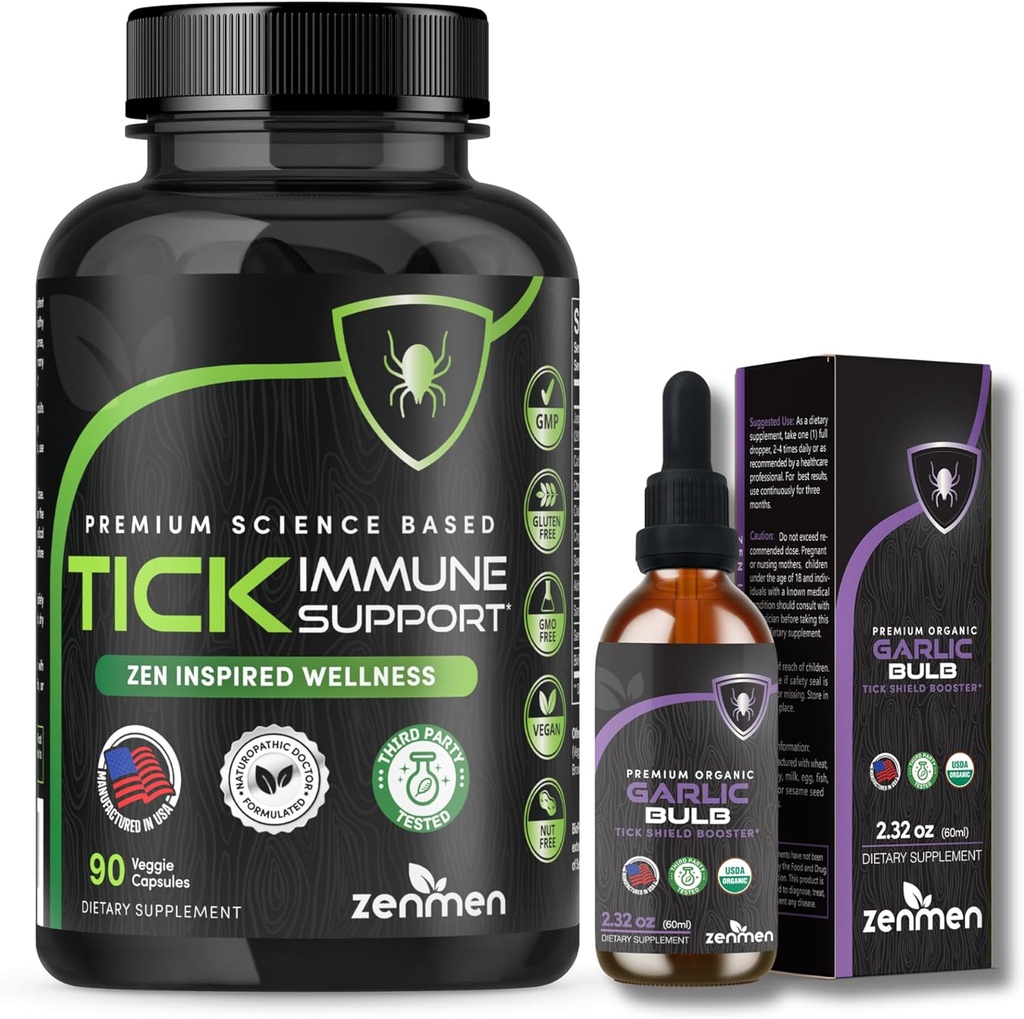 Zenmen Immune Support Sche: Tick Immune Support and Garlic Tincture