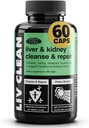 Κερδίζει σε Bulk Liv Clean, Liver & Kidney Cleanse & Repair, συμπλήρωμα στήριξης ήπατος με εκχύλισμα γαϊδουράγκαθου γάλακτος, ρίζας δαντελίων, ένζυμα Digestive, οργανικά ορυκτά και θρεπτικά συστατικά, 60 κάψουλες χορτοφάγων