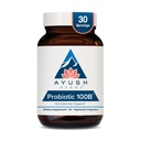 Ayush Herbs Probiyotik 100B - Kadınlar için Probiyotikler, Erkekler için Probiyotikler, Digestive Health, Gas Relief, Gut Microbiome Balance - 60 Vegetarian Capsules (1 Count)