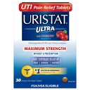 Uristat Ultra UTI Pain Relief Tabletleri, Fast Urinary Tract Enfeksiyon Urinary Pain, Comb, Urgency, Maximum Strength, Cranberry Flavored Kaplama, 30 Tabletler,