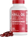 Bronson Antarktika Krill Oil 1000 mg with Omega-3s EPA, DHA, Astaxanthin ve Phospholipids 120 Softgels