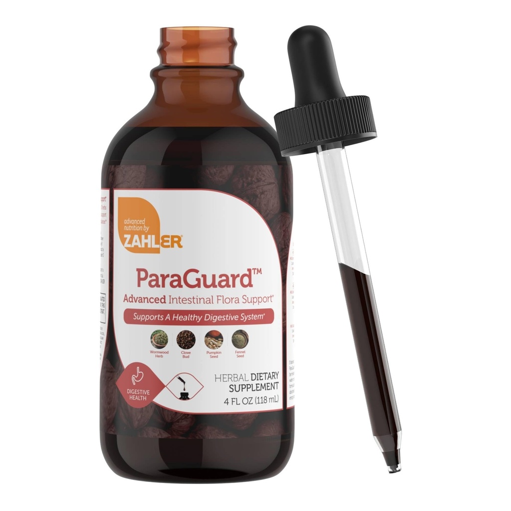Zahler - ParaGuard Liquid Drops - Gut Health Supplement - Formula'in Wormwood, Bulb Bulb, Candy Tohum, Clove & More - Insanlar için Doğal Destek - sertifikalı Kosher (4 Oz) (4 oz., Drop)