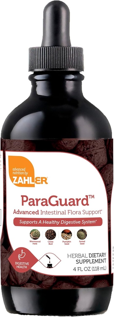 Zahler - ParaGuard Liquid Drops - Gut Health Supplement - Formula'in Wormwood, Bulb Bulb, Candy Tohum, Clove & More - Insanlar için Doğal Destek - sertifikalı Kosher (4 Oz) (4 oz., Drop)