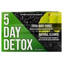 Strip 5 Day Detox Cleanse - Tamam Body Cleanse | Rexins & Unwanted Impurities - Natural, Health Cleansing Support for Liver, Urinary Tract, Kidney, Digestive System - 40 Capsules
