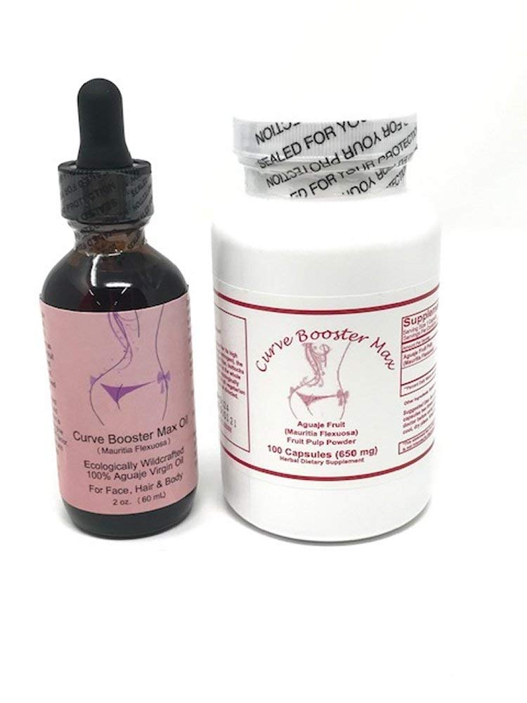 Curve ATM Max Aguaje Capsules And Aguaje Oil Kit For Natural Meme And ButtBoost For Crossdressing Men And Trans- Women