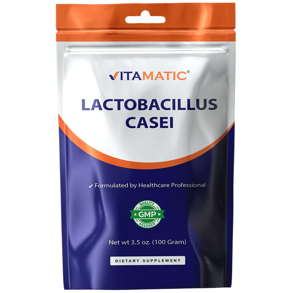 Vitamatic Lactobacillus Casei Probiyotik Toz - Digestive Health Support - 100 Gram (3.5 OZ) - 100 Hizmet