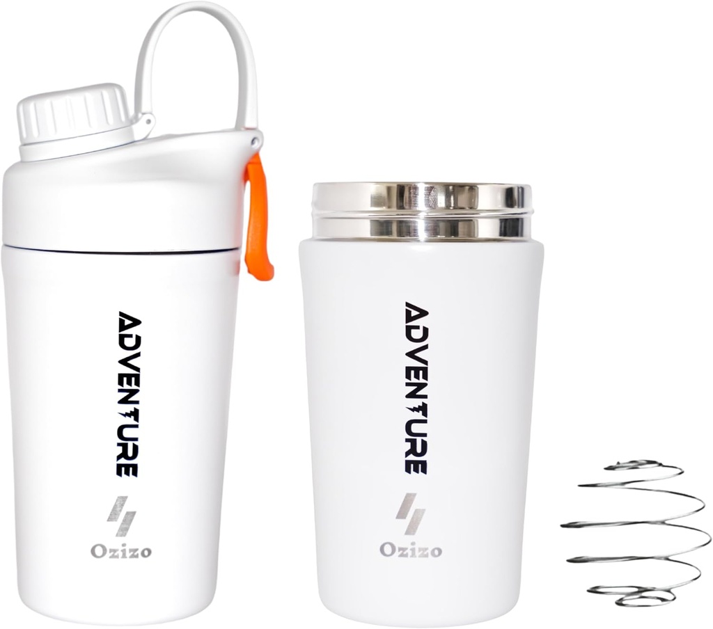 Ozizo Protein Mixes için Mix Cup - 20 Ounces Paslanmaz Çelik Protein Shaker Şişe, Ben izole ettim, Leak Kanıt, Odor Dayanıklı, Küçük Sevimli Spor Kadınları, Kızlar, Sıcak ve Soğuk İçecekler