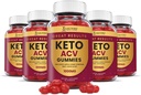 (5 Pack) Büyük Sonuçlar Keto ACV Gummies Gelişmiş Formula 1000MG Büyük Sonuçlar Keto Gummies Apple Cider Vinegar Formula B12 Vegan Non GMO 300 Gummys