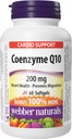 Webber Naturals Coenzyme Q10 (CoQ10) 200 mg, 60 Softgels, High Potency Antioxy, For Heart Health and Cellular Energy Production, 60 Day Supply, Gluten Free