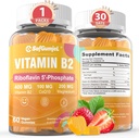B2 Vitamini | Riboflavin 400 mg with Magnezyum & CoQ10 for Migraine Relief & Headache Relief | Sugar Free, Vegan, Strawberry Flavor, 60 Count Count Count