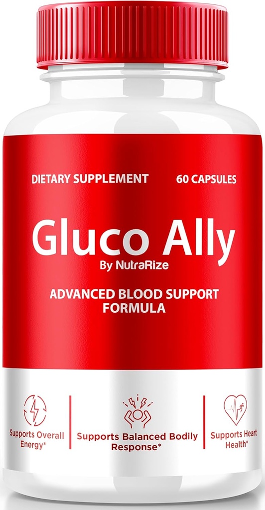 NutraRize Gluco Ally Capsules, Resmi GlucoAlly Pills, Comprehensive Blood Support Formula, All Natural Supplement to maintain Health Levels, Premium Gluco-Ally Capsulas Review (60 Capsules)
