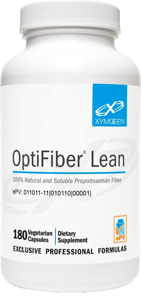 XYMOGEN OptiFiber Lean, Daily Fiber Supplement Pills -% 100 Doğal ► Propolmannan Diyetsel Fiber - Destek Digestion, Satiety & Regularity - Serves as a Prebiyotik (120 Capsules)