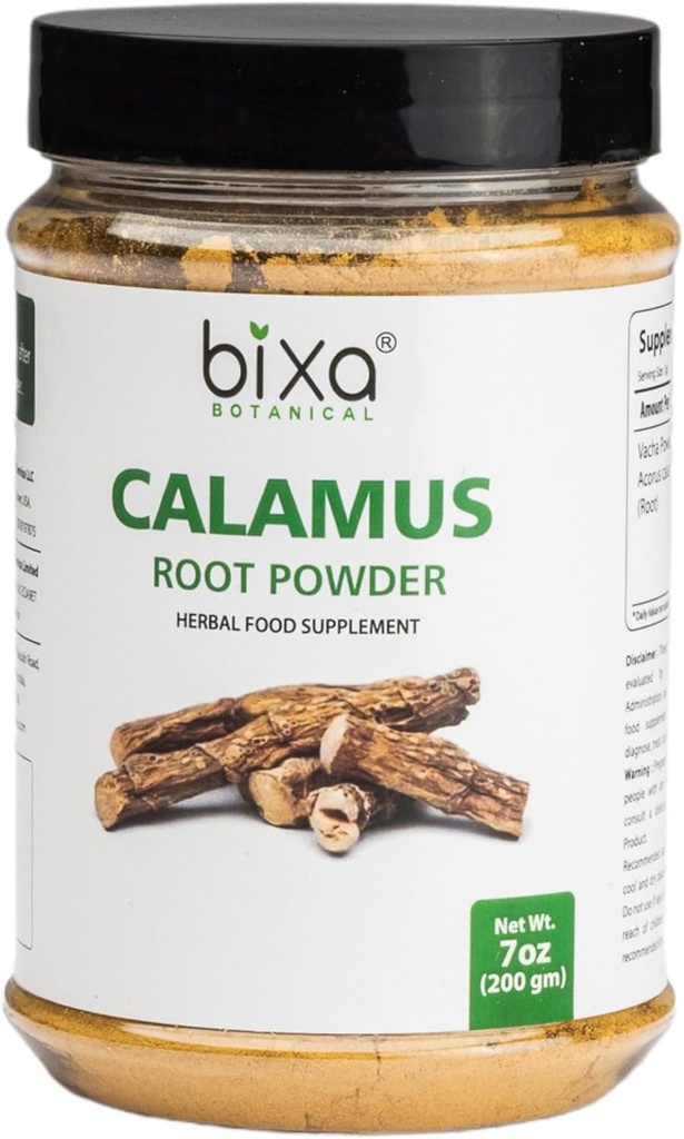 Bixa BOTANICAL Calamus Root – Gut Health ve Focus Support için Doğal Kök Toz – Vegan, Non-GMO, Steam Tedavi Edildi, Gluten Free Herbal Supplement – 7 oz
