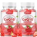 softbear CoQ10 Gummies 400 mg Coenzyme Q10 Supplement for Yetişkinler, High Abxia coq10 Plus Omega-3, Magnezyum, B3 & Çinko for Cellular Energy & Antioksi, Strawberry Flavor 120 Count