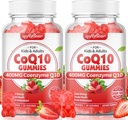 softbear CoQ10 Gummies 400mg Συμπληρώματα συνένζυμου Q10 για Ενήλικες, Υψηλής Απορρόφησης Coq10 Plus Omega-3, Μαγνήσιο, Βιταμίνη B3 & Ψευδάργυρος για Κυτταρική Ενέργεια & Αντιοξειδωτικό, Φράουλα Γεύση 120 Count
