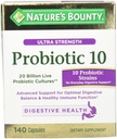 Nature's Bounty Ultra Strength Probiyotik 10, 140 Capsules