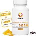 Turmeric Curcumin Supplement 60 Hizmetler - Ortak Sağlık | BioPerine Black Pepper Extract with 500 mg Capsules, Curcuminoids 475 mg | Helps Liver Function, Digestion & Better Abxia