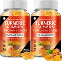 Turmeric Curcumin Gummies with Ginger & Black Pepper Vegan Pectin Formula for Immune Boost, Sağlıklı Skin & Ortak Destek Yetişkinler için Faydalı Tamamlayıcı