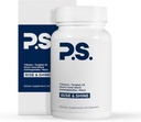 PS Natural Testosterone Booster for Men - Premium D3 και συμπληρώματα ψευδαργύρου για άνδρες με Tribulus, Horny κατσικίσιο ζιζάνιο, και Tongkat Ali - Test Booster και Ενεργειακά συμπληρώματα (60 κάψουλες)