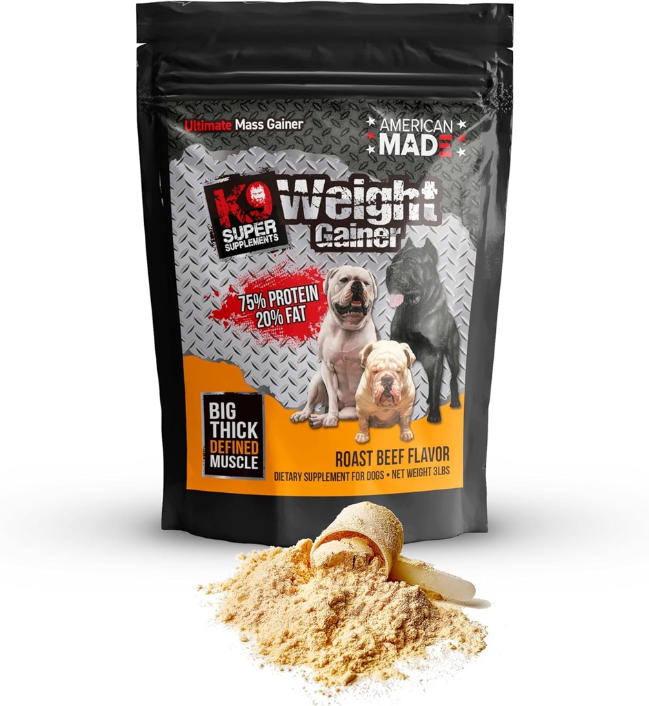 K9 Köpekler için Kilo Verme - Kas Oluştur, Sağlıklı Kilo ve Güçlü Olmak - Köpek Kas Mass (3 Lbs)