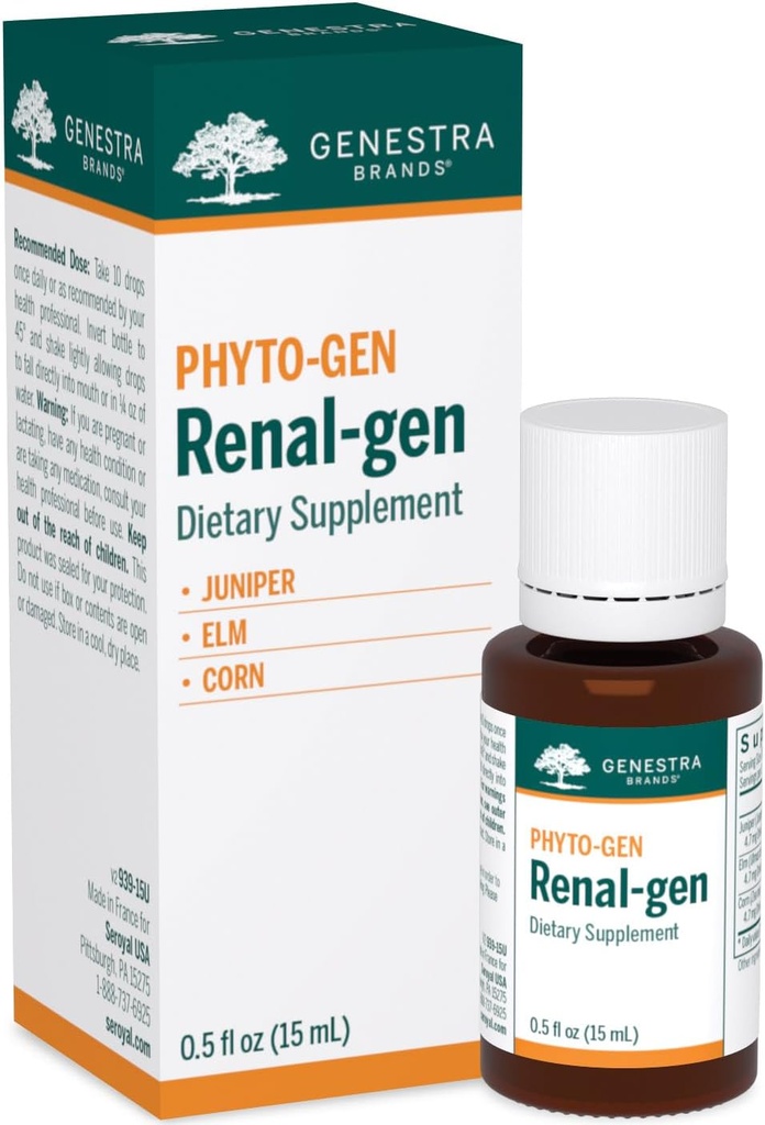 Genestra Brands Renal-gen | Juniper, Elm ve Corn Herbal Supplement | 0,5 fl. oz.