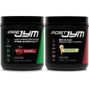 PRE JYM 30 Black Cherry & Post JYM Rainbow Sherbert Post-Workout 30 Hizmet Kas Kurtarma İçilir