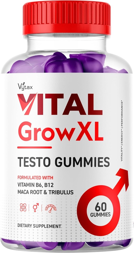 Vital Grow XL Gummies, Vital Grow XL Testro Gummies Μέγιστη δύναμη Σύνθετη φόρμουλα βιταμίνης, Vital GrowXL Vitale VitalGrowXL Εγώ Gomitas Premium Chewable Vitalgrow Supplement (60 Gummies)
