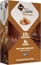 NuGo Slim Σκούρο σοκολάτα ψημένο φυστίκι, 16g πρωτεΐνη, 2g ζάχαρη, 7g ίνες, χαμηλή υδατάνθρακες, Κετό φιλικό, χωρίς γλουτένη, 12 μέτρα