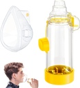 Bebekler, Çocuklar ve Yetişkinler için El Kaide - Ev, Okul ve Seyahat için Portatif Tasarım - Yumuşak Silikon Maskesi - Nessi OTC Spacer - Temiz (Yellow Yetişkin) Kolay