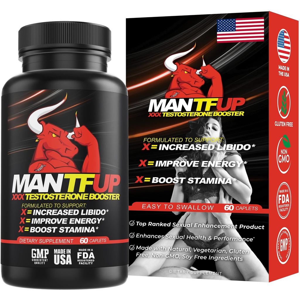 MANTFUP Vitality, Erkekler için gelişmiştir | Hızlı Giriş testosteron ATM & Daily Supplement'i Erkek Sağlığı & Libido | Potenciadores de Invisiblea | ABD'de Yapılacaklar (1 Ay Supply, 60 Caplets)