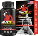 MANTFUP Vitality, Erkekler için gelişmiştir | Hızlı Giriş testosteron ATM & Daily Supplement'i Erkek Sağlığı & Libido | Potenciadores de Invisiblea | ABD'de Yapılacaklar (1 Ay Supply, 60 Caplets)