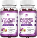 Liver Cleanse Detox & Repair Gummies - Επιπλέον δύναμη 14 σε 1 συμπλήρωμα υποστήριξης ήπατος w/Milk Thittle Silymarin, Dandelion, Artichoke Extract & Elderberry - Χωρίς ζάχαρη, συμπλήρωμα υγείας ήπατος -120 Ct