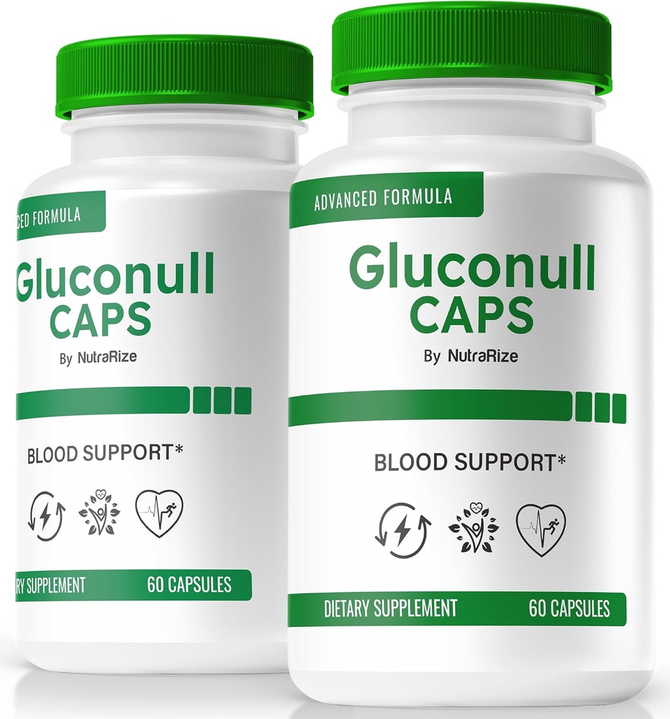 (2 Pack) Gluconull Caps, Resmi Gluco NullCaps Formula, Genel Sağlık için Sabit Seviyeler ve Yakıt Enerjisi, Tüm Doğal Malzemeler, Gluco Null Glyco Optimizer (120 Capsules)