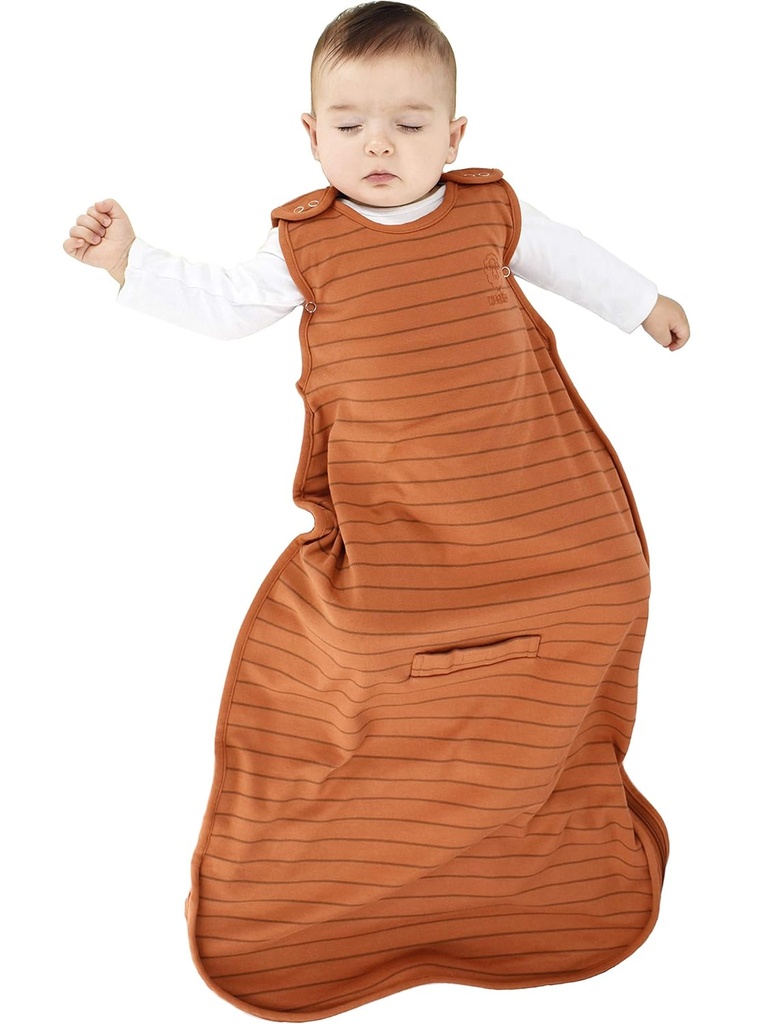 Woolino Merino Wool ve Organik Pamuk Ultimate Sleep Sack - 4 Sezon - İki Yollu Bir Uyku Bag - Bebek Için Evrensel Boyut Uyku Sack (2-24 Ay) - Rust
