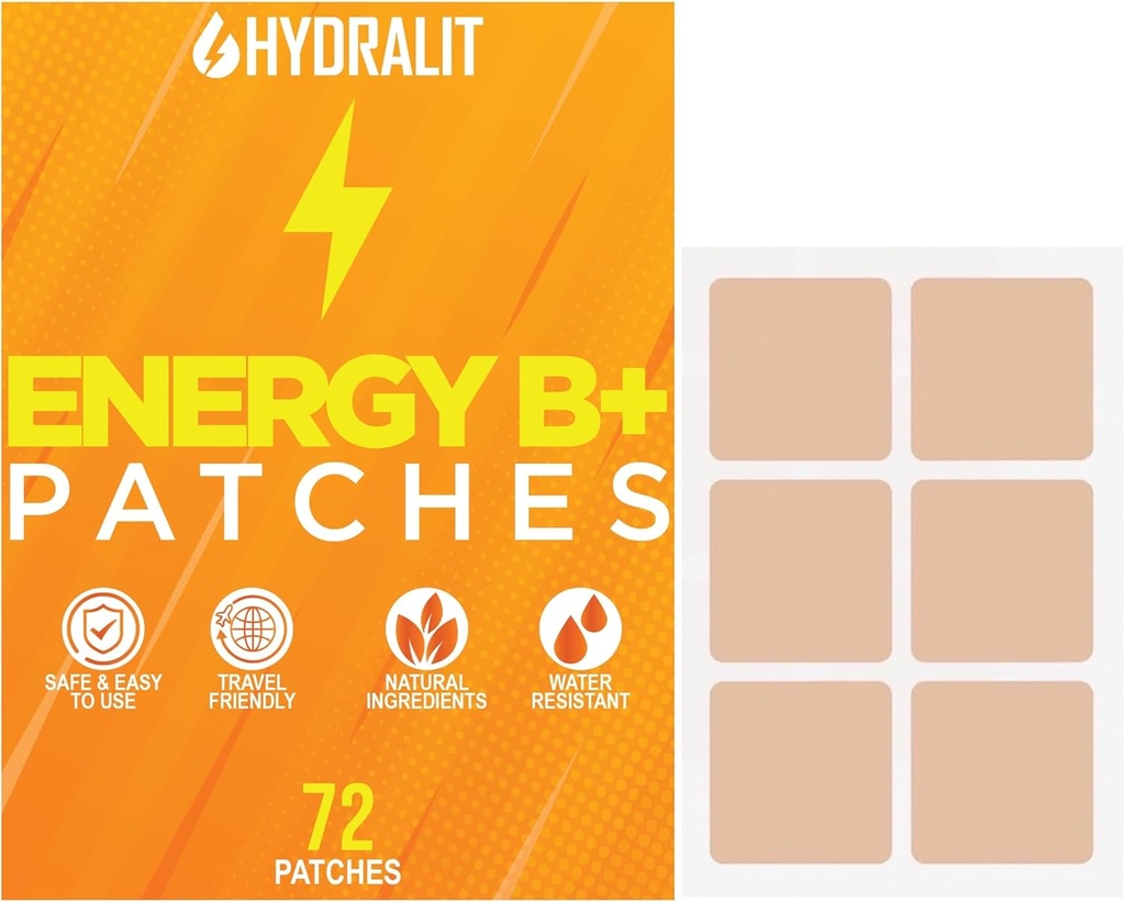 Energy Patch for Adults Men Women Topical Daily Wellness Ξύπνα B12 Patches Παρατεταμένα φυσικά συστατικά Ενίσχυση του χρόνου-απελευθερωμένη Formula Long-Lasting Skin Travel Friendly 72 Pack