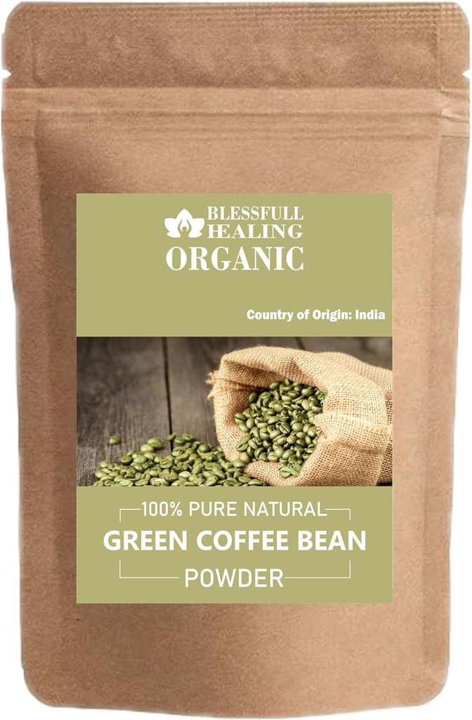 Βιολογικό Πράσινο Coffee Bean σκόνη 100% καθαρό φυσικό 300 γραμμάρια / 10.58 oz