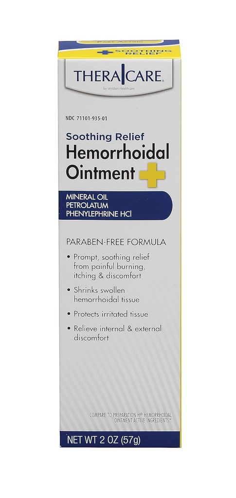 Thera Care Hemorrhoidal Ointment | Soothes Itching and Yan | 1.0 oz | Hemorrhoid Symptom Relief | Hızlı Acting | Paraben-Free | Applicator Dahil