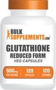 BulkSupplements.com Glutathione Reduced Capsules - Glutathione Supplement - Gluten Free, 1 Capsule Per Service, 120 Capsules (Pack of 1)