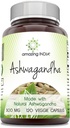 Amazing India Ashwagandha Supplement | 500 Mg Per | 120 Veggie Capsules | Non-GMO | Gluten Free | Made in USA | Ideal for Vegetarians