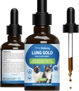 Pet Wellbeing Lung Gold for Cats - Υποστήριξη Ανοσοποιητικού Πνεύμονα, Χαμηλότερη αναπνευστική υγεία, Open Airways, Κανονική αναπνοή, Reishi, Coptis - Κτηνιατρικό-Σχηματισμένο συμπλήρωμα βοτάνων - 2 oz (59 ml)