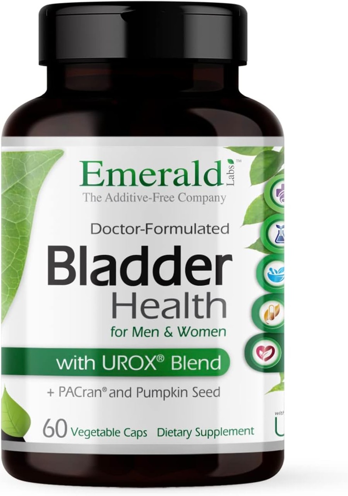EMERALD LABS Bladder Health - Cranberry Extract Supplement with Riley Seed Extract & Horsetail - Teklifler Urinary Tract Support* - 60 Sebze Capsules (30-Day Supply)