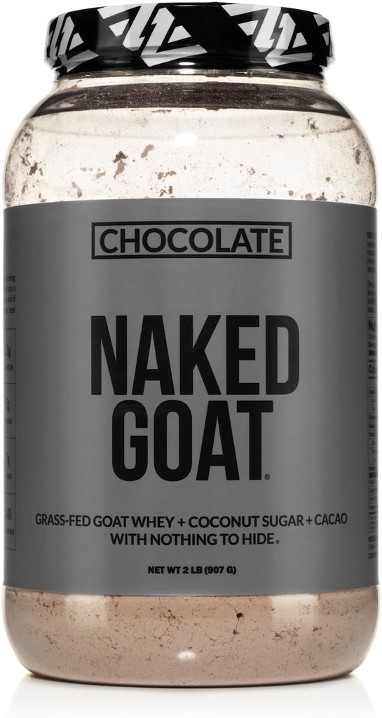 NAKED Çikolata Protein Tozu - Pasture Fed Goat Whey Protein Tozu Küçük Yaşamlardan - Sadece 3 Malzemeler - GMO Free, Soy Free - All Natural - 23 Grams of Protein - 25 Hizmet