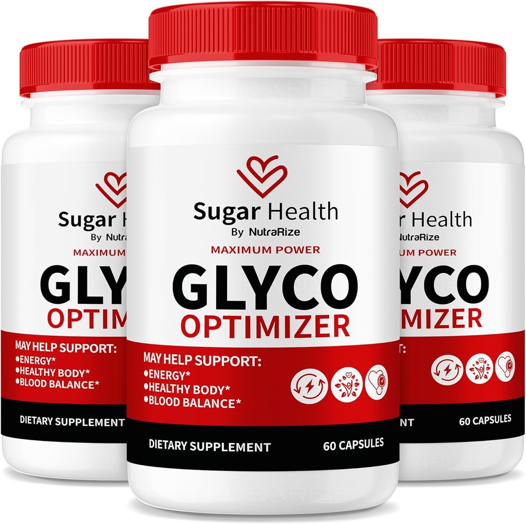 NutraRize (3 Pack) Sugar Health Glyco Optimizer Capsules, Premium Blood Formula for Health Levels, All Natural Supplement to Support General Wellness, Resmi SugarHealth İncelemeleri (180 Capsules)
