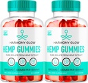 (2 Pack) Harmony Glow Gummies, Harmony Glow Hemp Gummies, Harmony Glow Supplement, Harmony Glow Natural Hemp, HarmonyGlow Hemp Gummies, Harmony Glow Multivitamin Gummys, 60 Gummies for 2 Ay