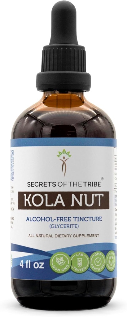 Kabil Kola Nut Tincture Alkol-Free Extract'ın Sırları, Kola Nut (4 FL OZ)